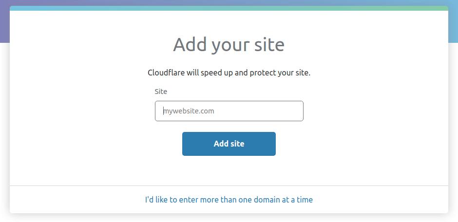 Add your site in Cloudflare - How To Increase Website Speed