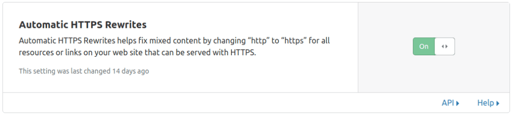enable HTTPS rewrites option