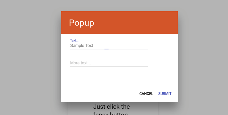 Material Design Modal Popup - jQuery Modal Popup Window