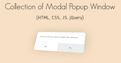 10 CSS JavaScript jQuery Modal Popup Window (2019)