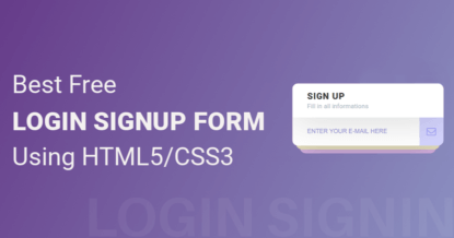 13 Best Free Login Sign Up Forms Using HTML5 CSS3 (2019)