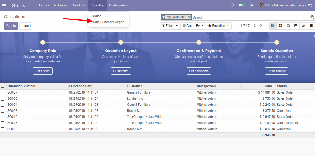 Wizard Menu - Create custom report in Odoo