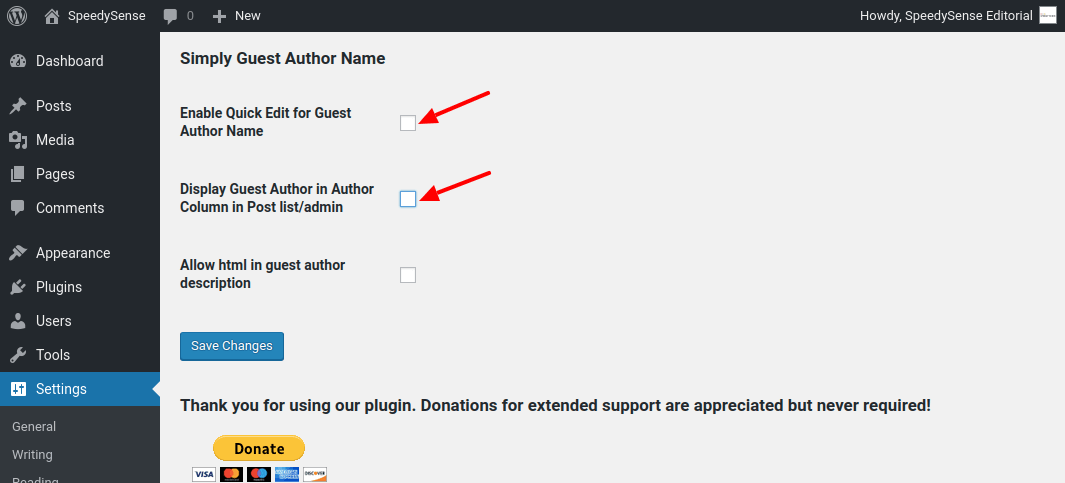 Configure Guest Author Name Plugin