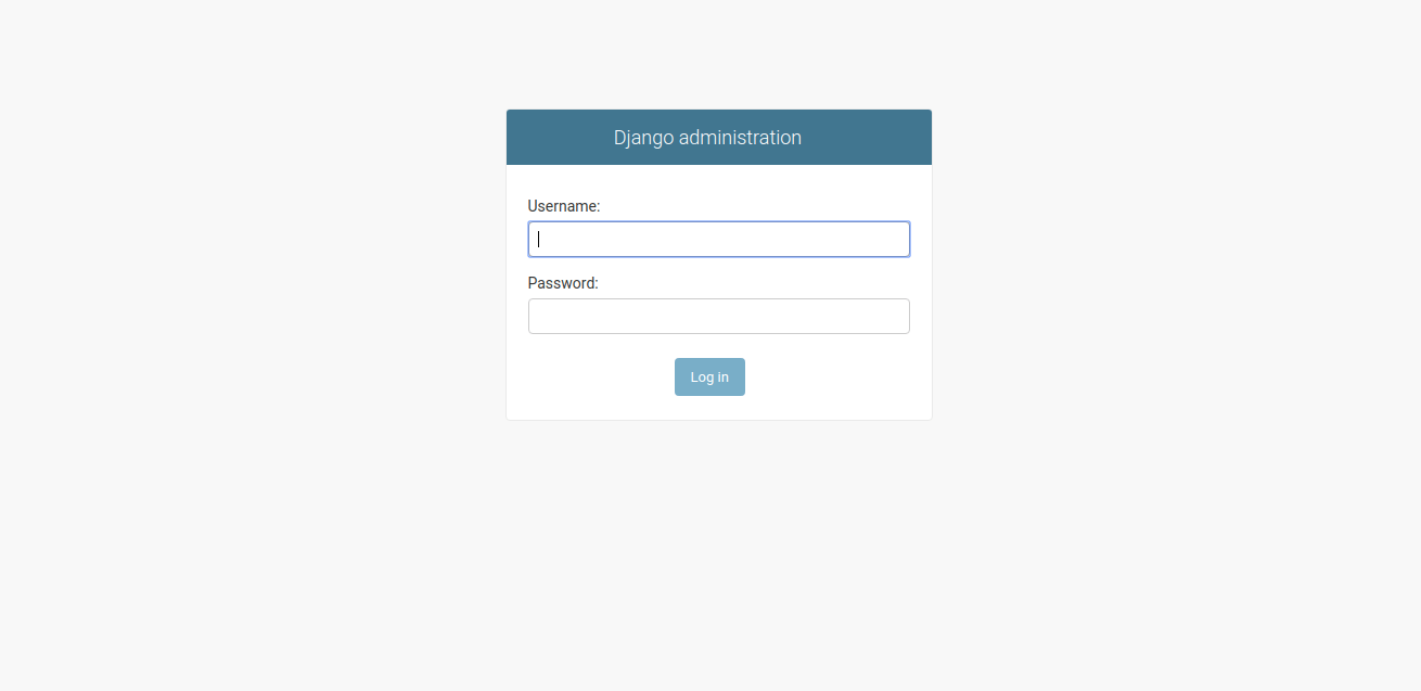 Django Admin Login Page