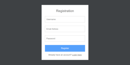Create a Registration and Login System with PHP and MySQL