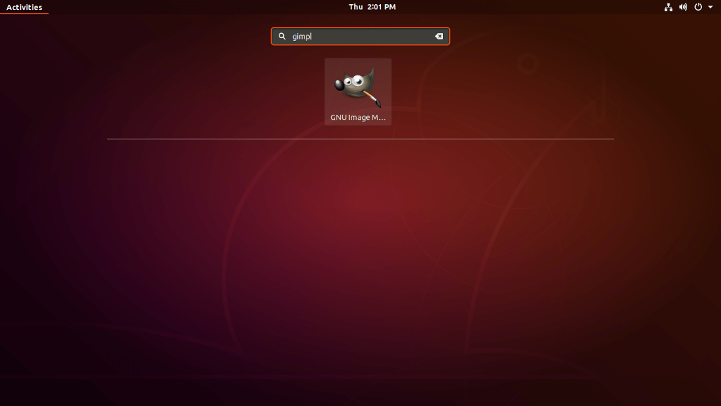 Launch GIMP on Ubuntu