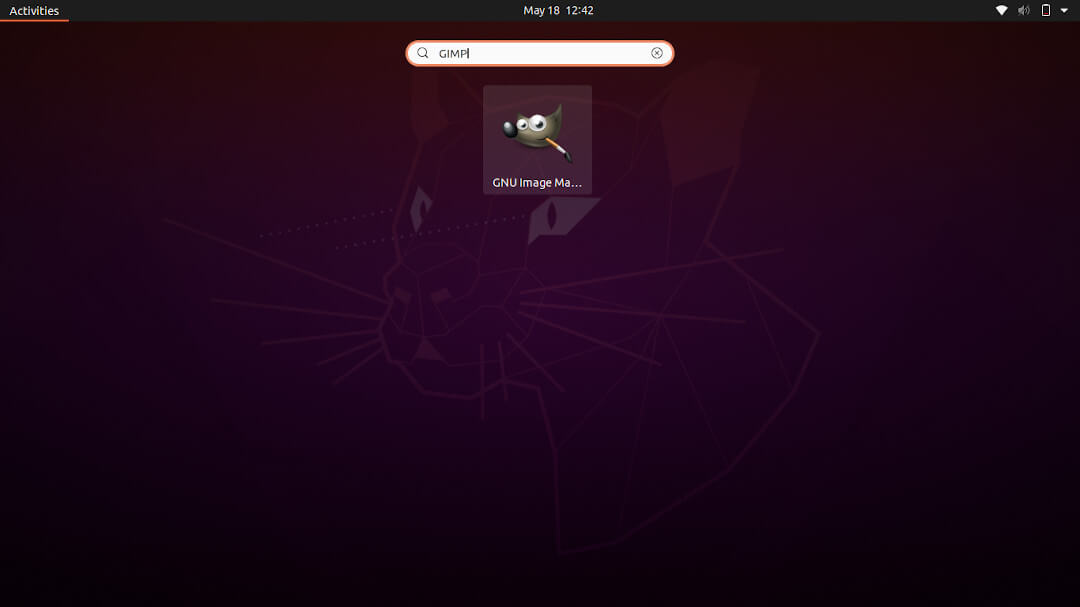 Launch GIMP on Ubuntu